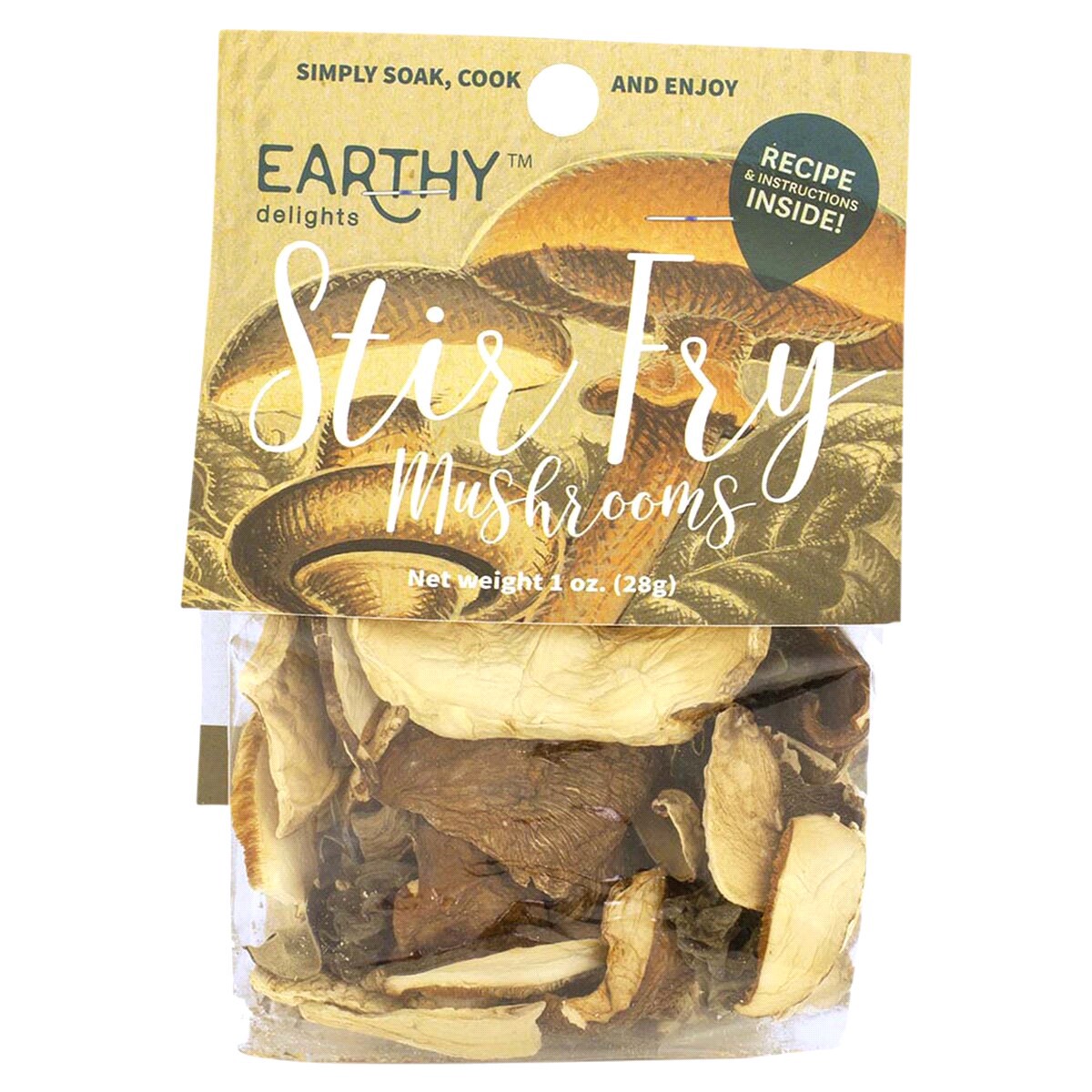 slide 1 of 5, Earthy Delights Dried Stir Fry Mushroom Mix, 1 oz, 1 oz