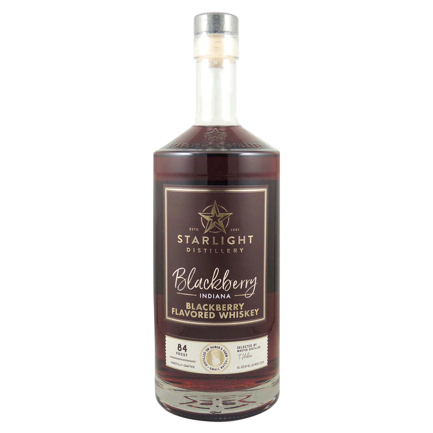 slide 1 of 1, Huber Starlight Blackberry Whiskey, 750 ml