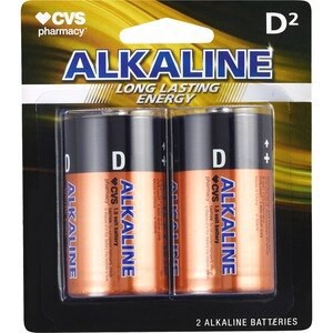 slide 1 of 1, CVS Health Cvs Alkaline Batteries D, 2Ct, 1 ct