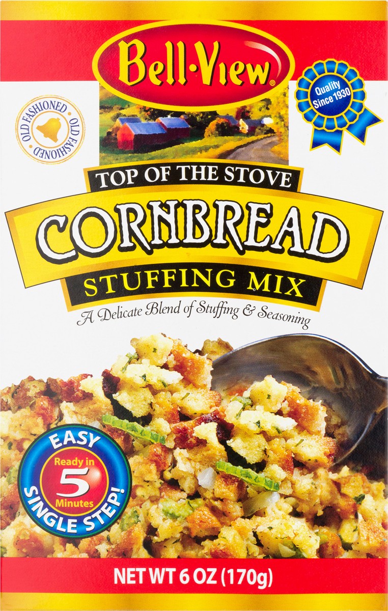 slide 2 of 10, Bell-View Cornbread Stuffing Mix 6 oz, 6 oz