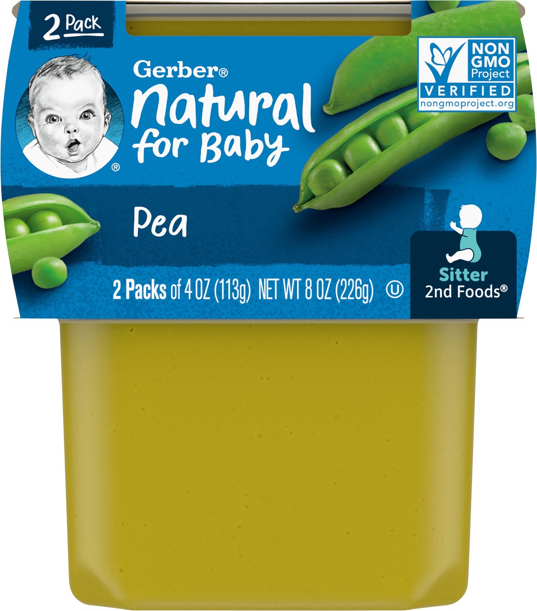 slide 3 of 9, Gerber Pea, Natural for Baby, 2 Pack, 2 Each, 2 ct