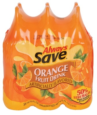 slide 1 of 1, Always Save Orange Squeezers Fruit Drink - 6.75 oz, 6.75 oz