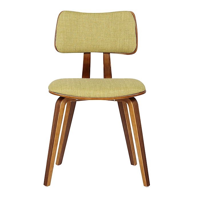 slide 2 of 5, Armen Living Jaguar Wood Upholstered Dining Chair - Walnut/Green, 1 ct