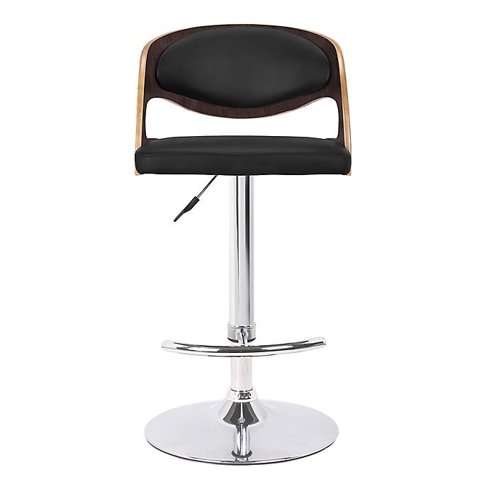 slide 3 of 7, Armen Living Malibu Swivel Bar Stool - Black, 1 ct