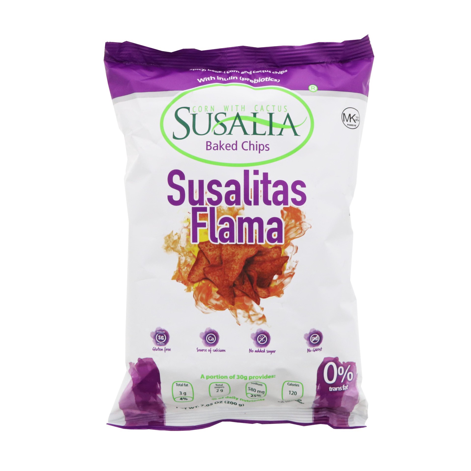 slide 1 of 1, Susalitas Flama Baked Chips, 7.05 oz