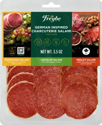 Freybe German Inspired Charcuterie Salami Parmesano Cervelat Medley - 3.5 OZ