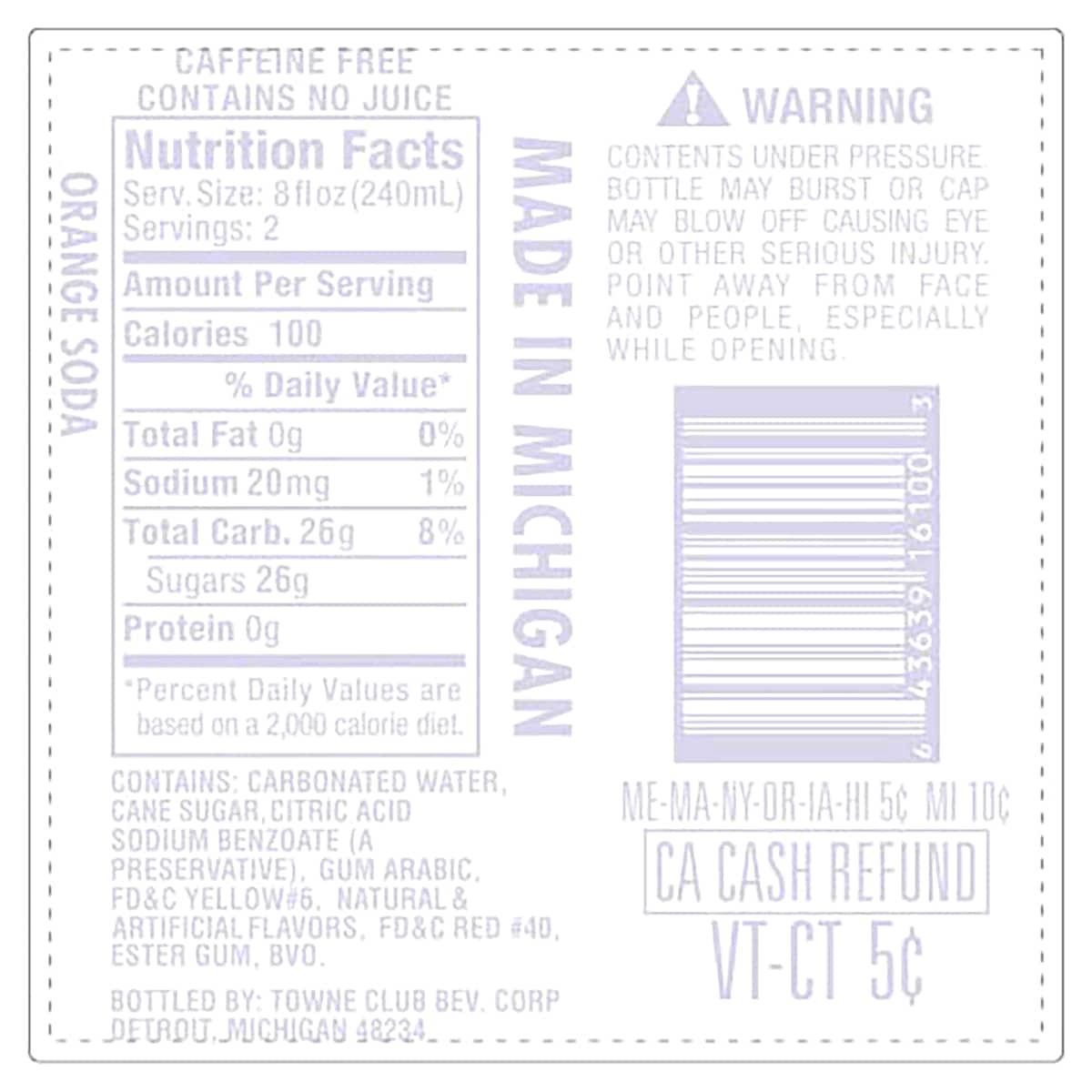 slide 2 of 2, Towne Club Orange Soda Glass Bottle- 16 fl oz, 16 fl oz