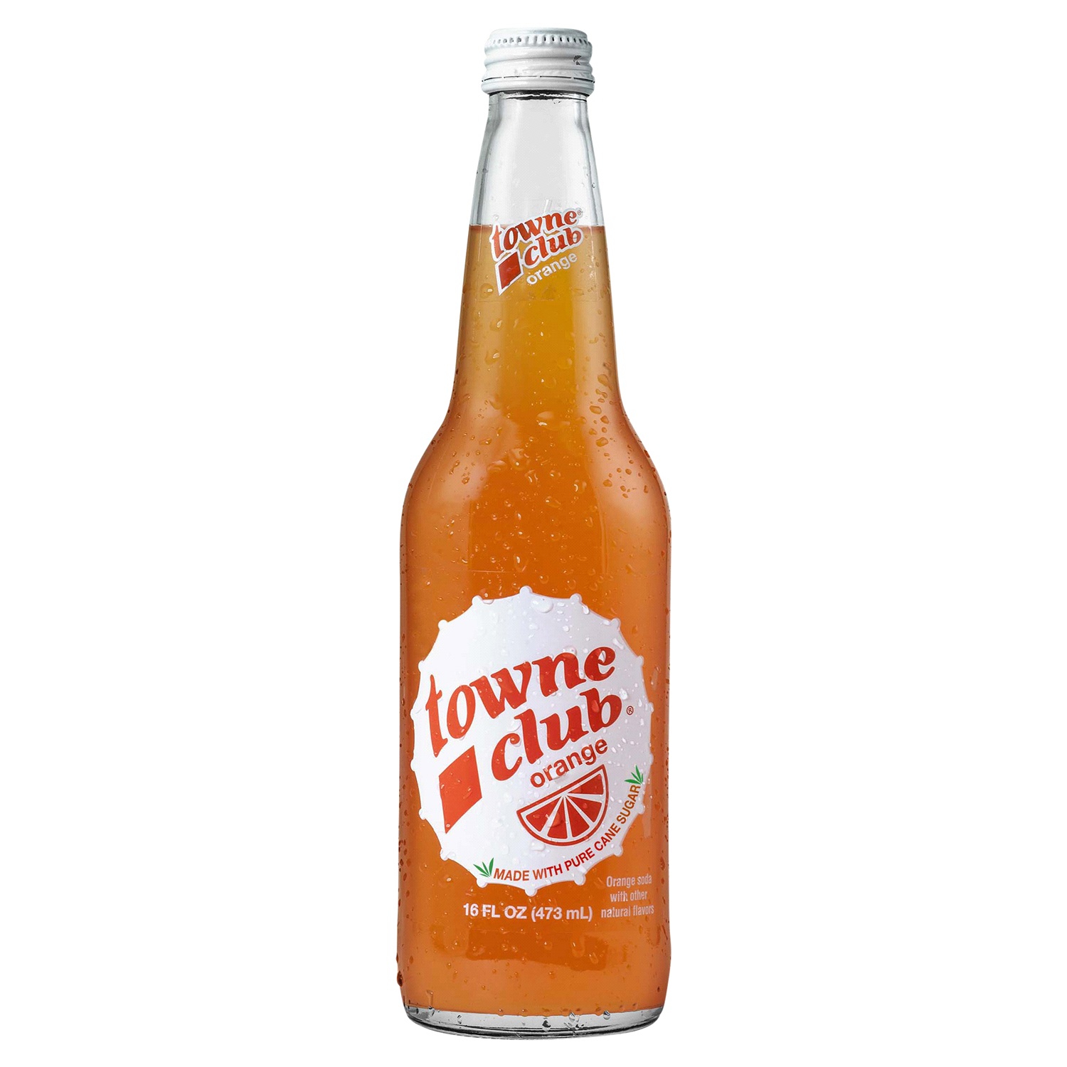 slide 1 of 2, Towne Club Orange Soda Glass Bottle- 16 fl oz, 16 fl oz