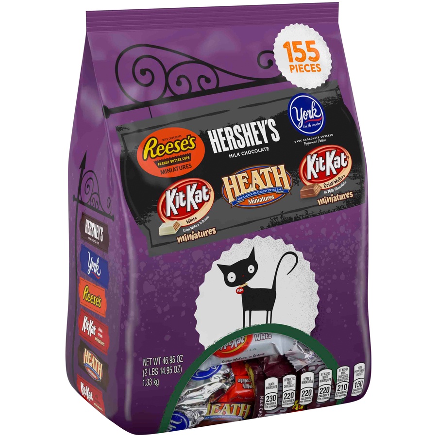 slide 1 of 3, Hershey's Hersheys Halloween Snack Size Assortment Bag, 46.95 oz