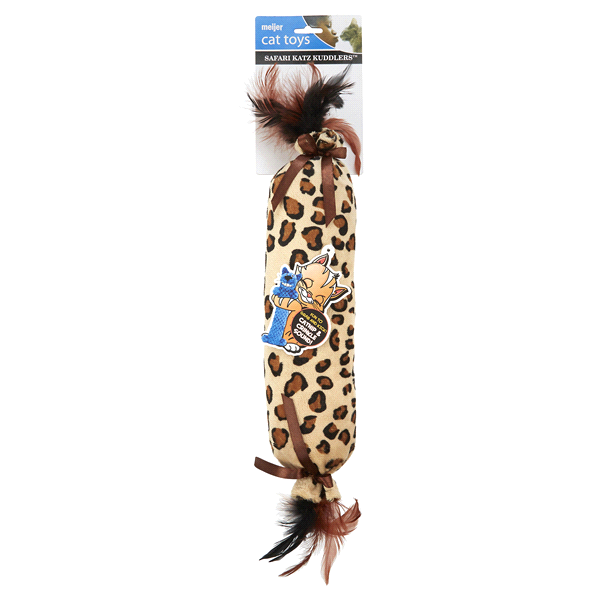 slide 1 of 3, Meijer Safari Katz Kuddlers Cat Toy, 12 in, 12 ft