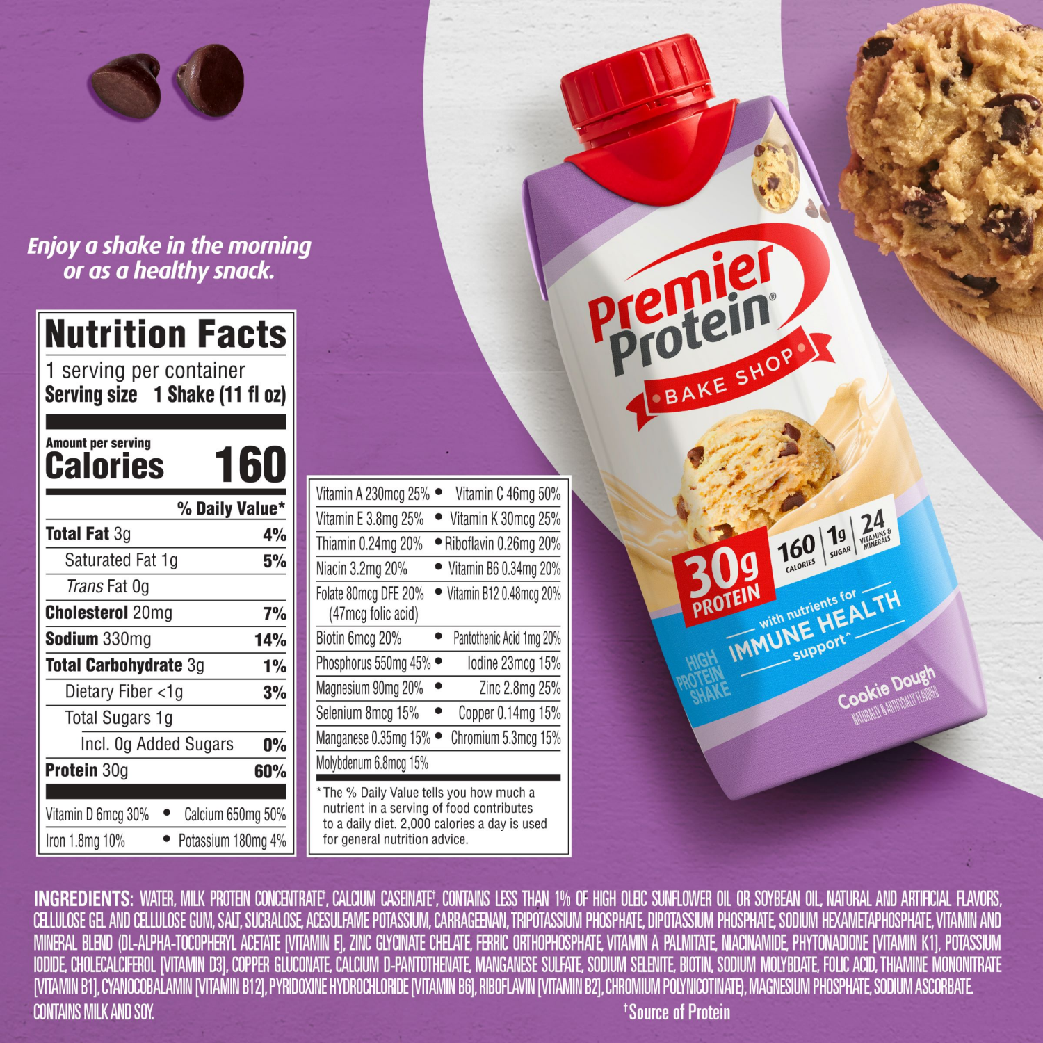 slide 2 of 2, Premier Protein Gluten Free Cake Batter Delight Protein Shake, 4 ct; 11 fl oz