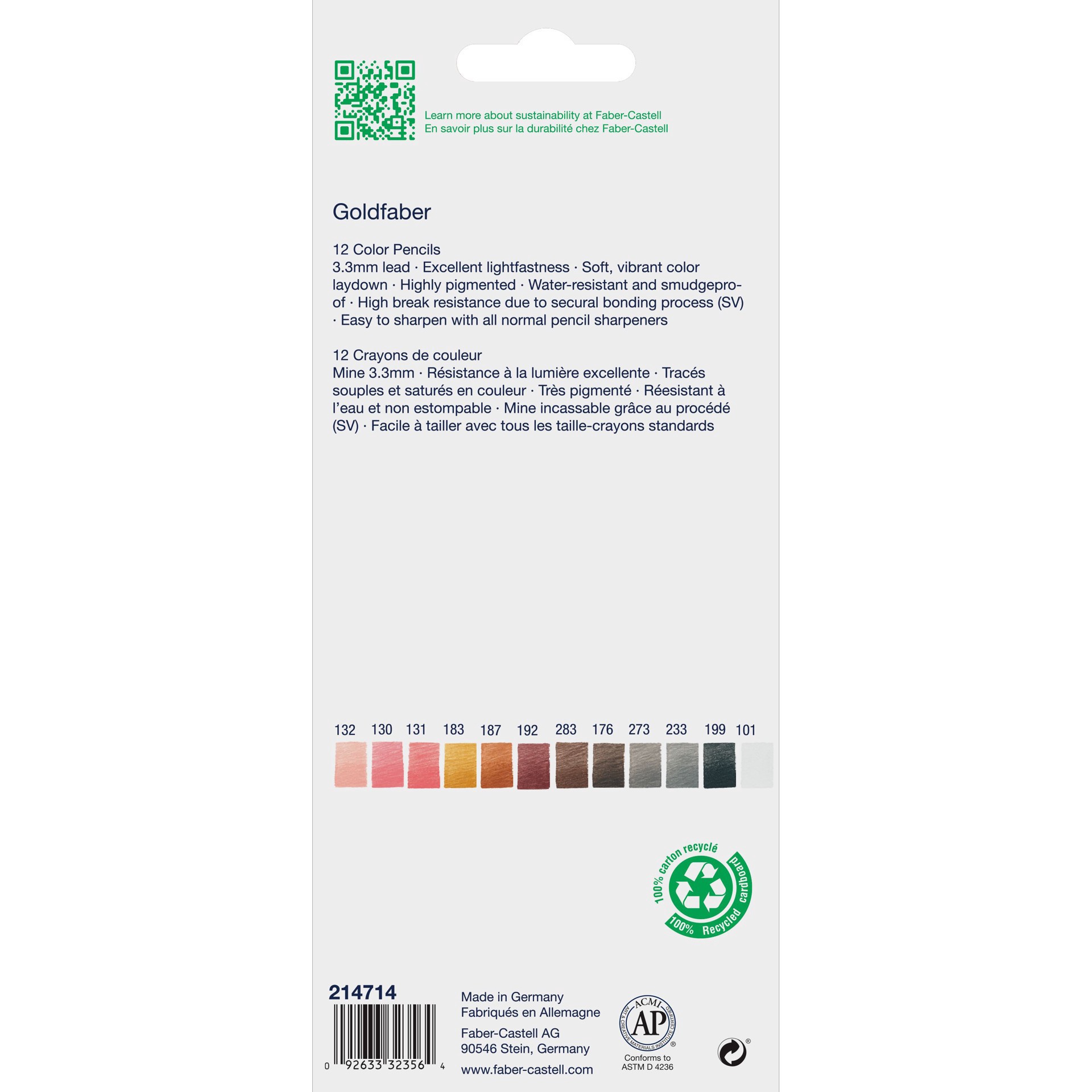 slide 4 of 6, Faber-Castell Goldfaber Skin Tones Color Pencils, 12 pencils