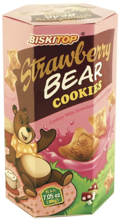 slide 1 of 1, Biskitop Straw Bear Cookies, 7.05 oz