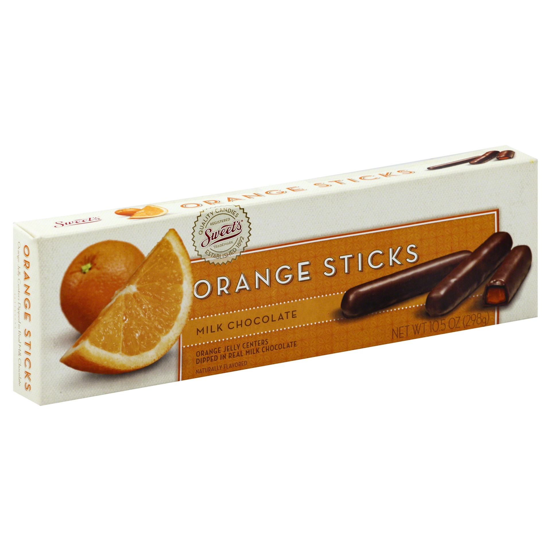 slide 1 of 1, Sweet's Milk Chocolate Orange Sticks, 10.5 oz