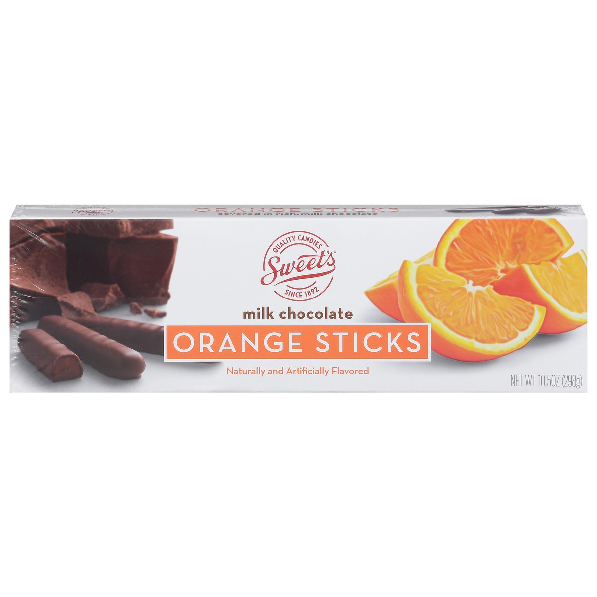 slide 1 of 9, Sweet's Quality Candies Milk Chocolate Orange Sticks 10.5 oz, 10.5 oz