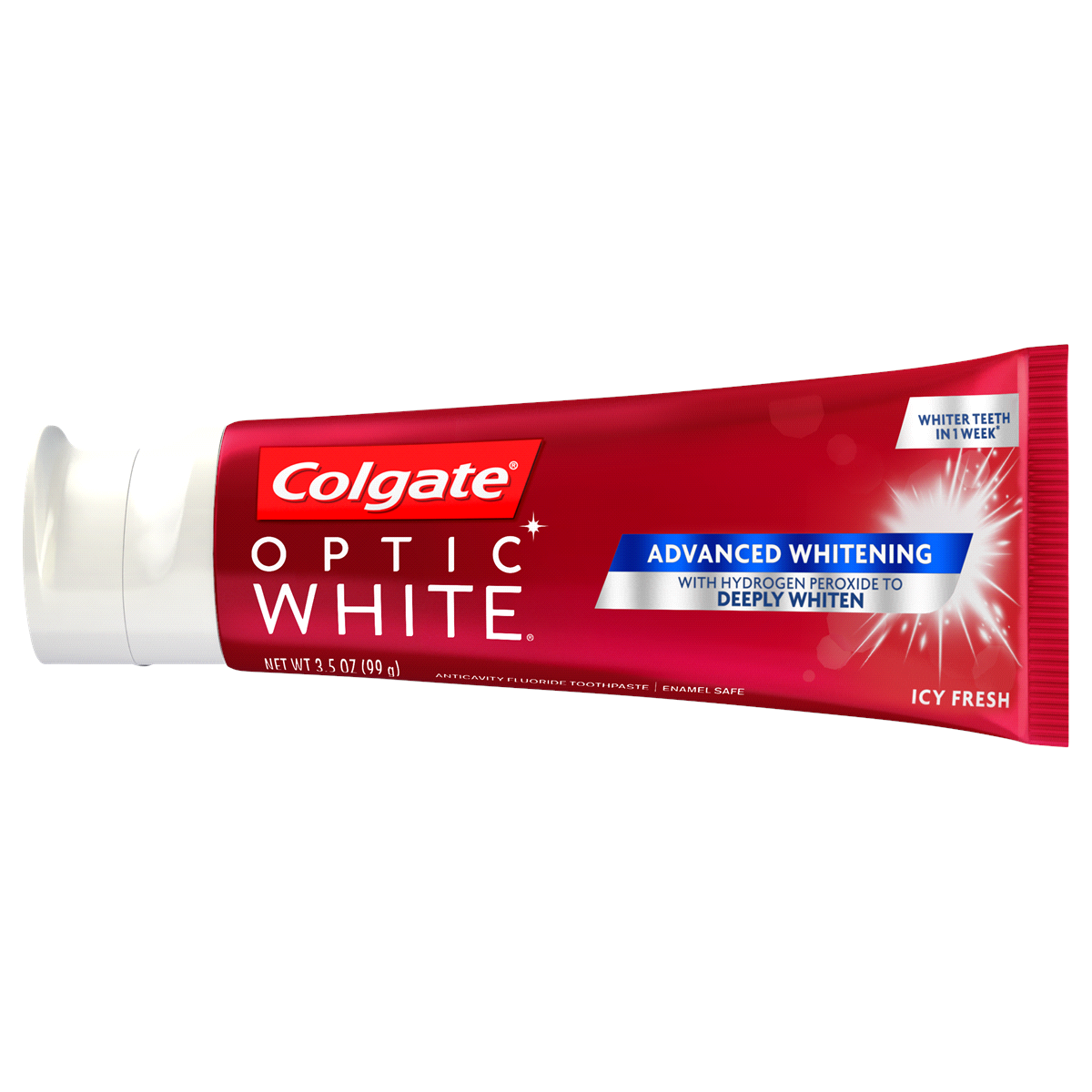 slide 2 of 6, Colgate Optic White Icy Fresh Toothpaste, 3.5 oz