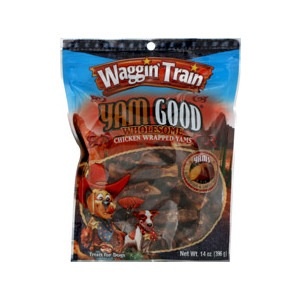 slide 1 of 1, Waggin' Train Yam Good Wholesome Chicken Wrapped Yams, 14 oz; 396 gram