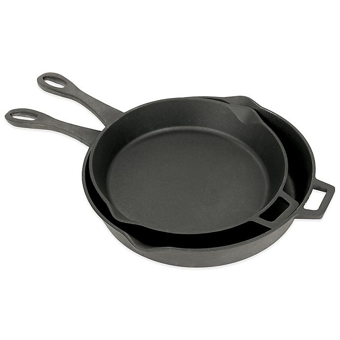 slide 1 of 1, Bayou Classic Cast Iron Skillet Set, 2 ct