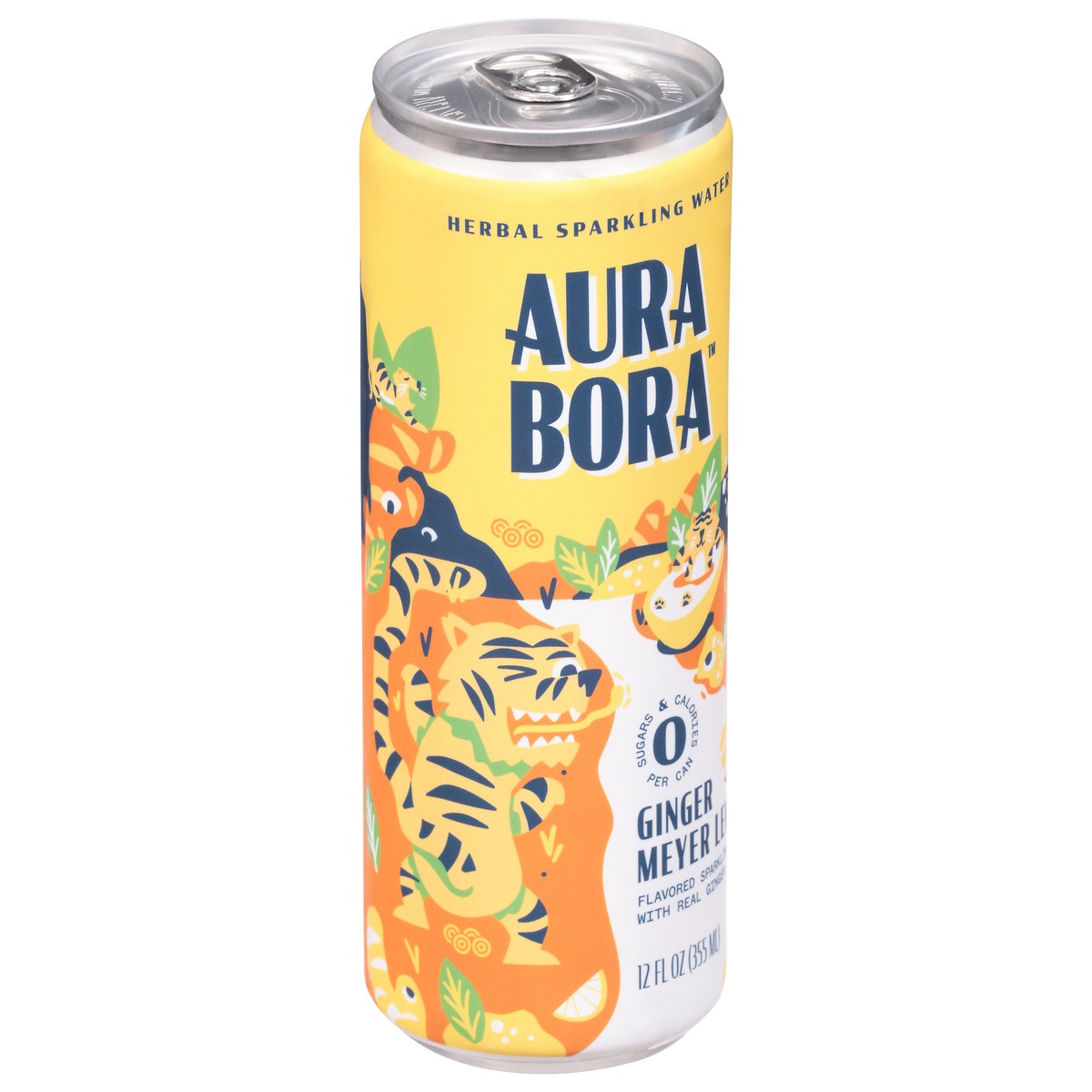 slide 2 of 9, Aura Bora Ginger Meyer Lemon Sparkling Water, 12 fl oz