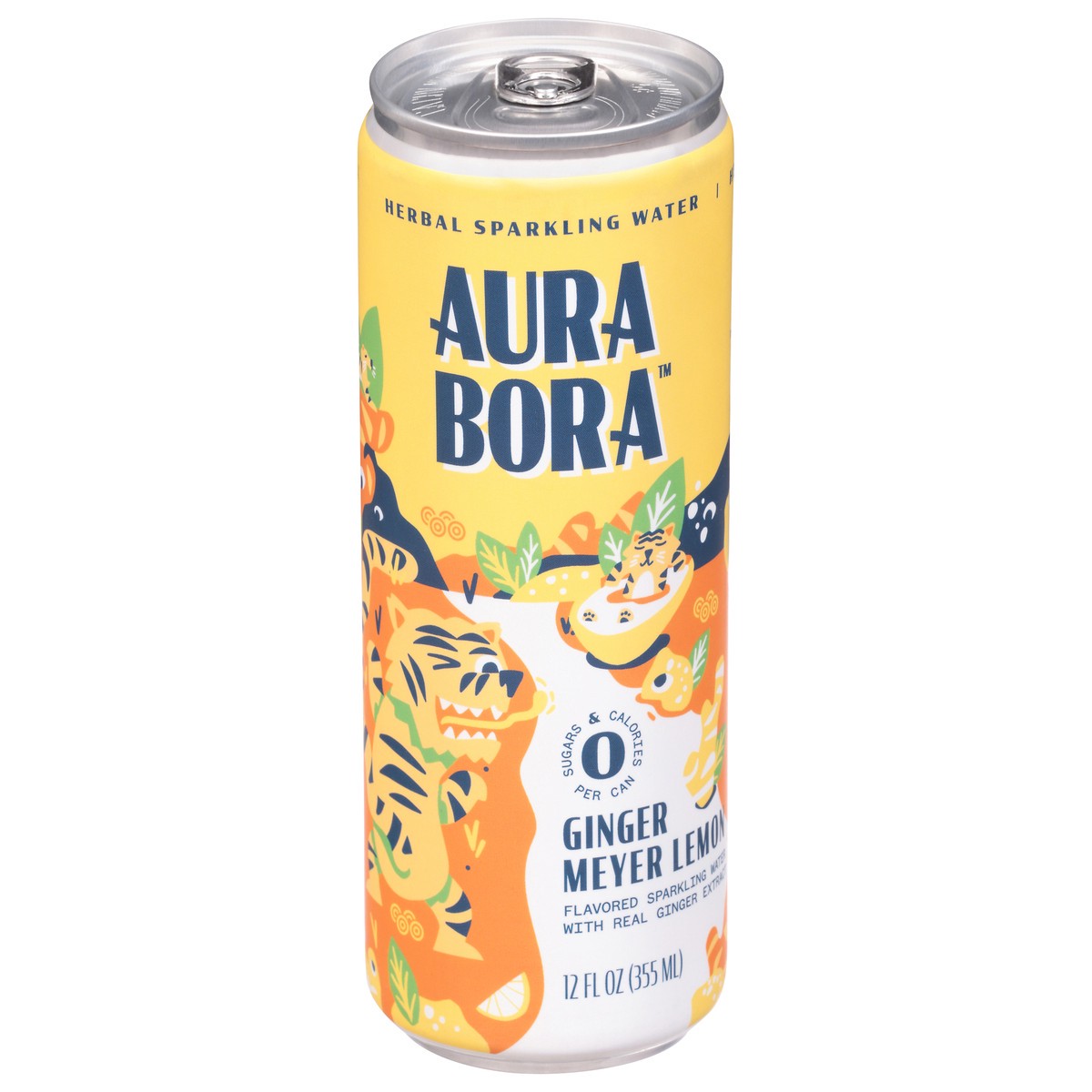 slide 1 of 9, Aura Bora Ginger Meyer Lemon Sparkling Water, 12 fl oz