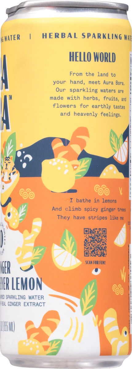 slide 8 of 9, Aura Bora Ginger Meyer Lemon Sparkling Water, 12 fl oz