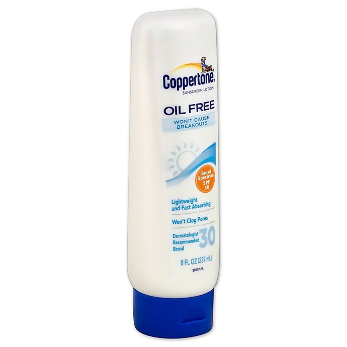 slide 1 of 1, Coppertone Oil Free Broad Spectrum SPF 30 Sunscreen Lotion, 8 fl oz