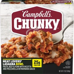 Campbells Chunky Meat Lovers Lasagna Bowl 12 Ounces