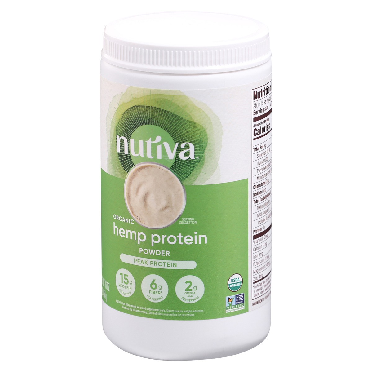 slide 3 of 11, Nutiva Organic Hemp Protein Powder, 16 oz