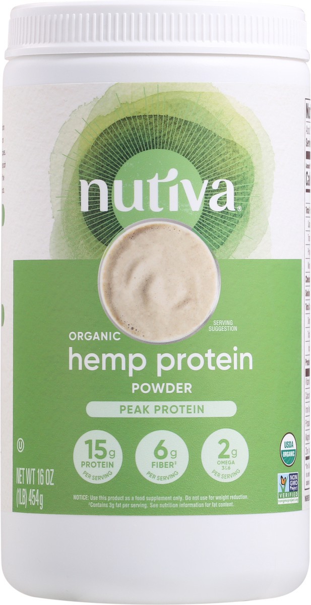 slide 9 of 11, Nutiva Organic Hemp Protein Powder, 16 oz