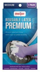 Meijer Latex Gloves Medium 1 pair