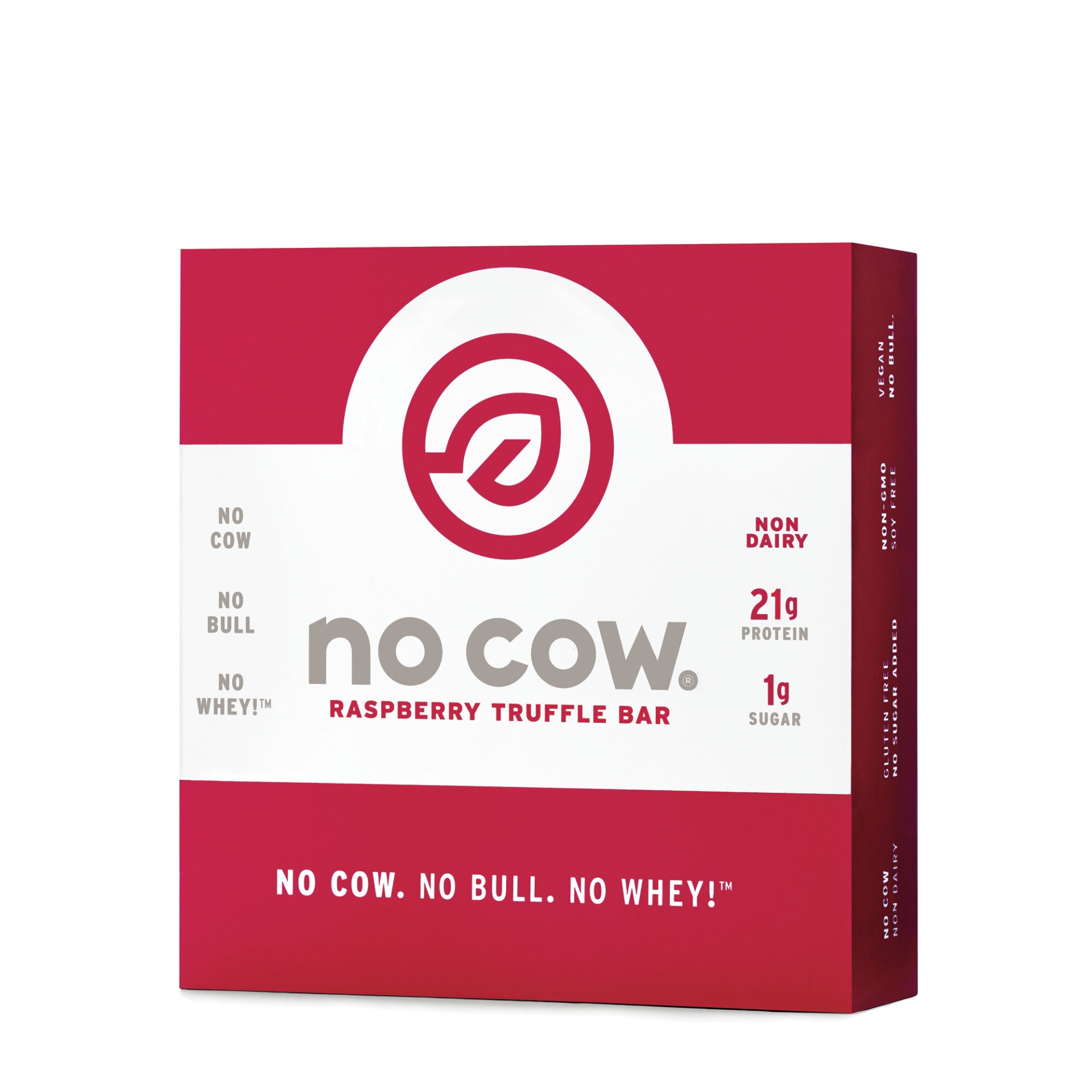 slide 1 of 1, No Cow Proten Bar - Raspberry Truffle, 12 ct