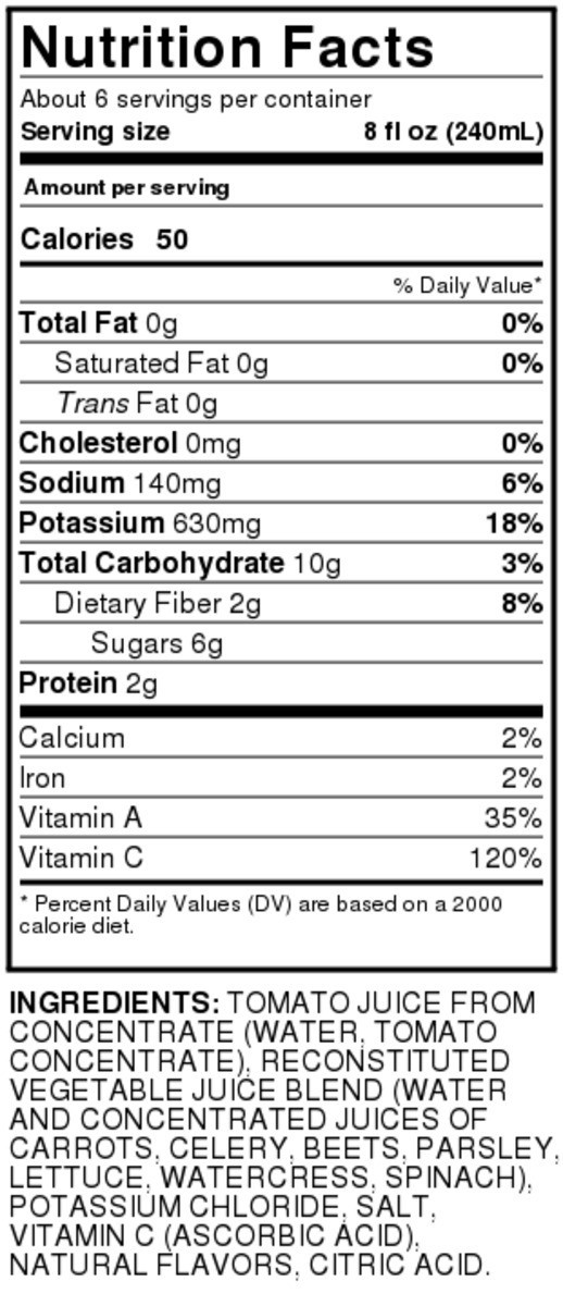 slide 5 of 8, Hy-vee Vegetable Juice From Concentrate - 46 fl oz, 46 fl oz