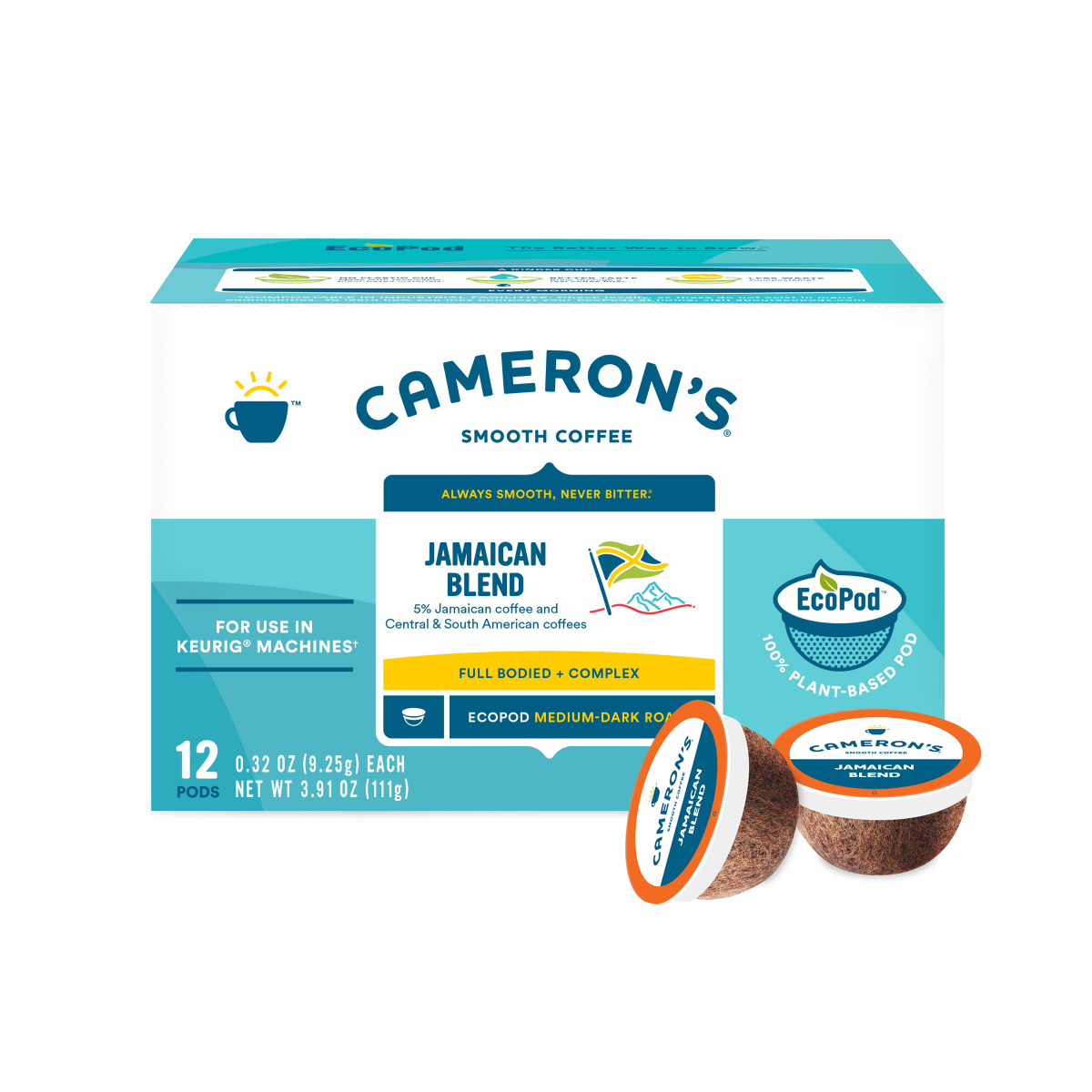 slide 1 of 9, Cameron's Coffee Single Serve Pods, Jamaican Blend, 12 Count, 12 ct