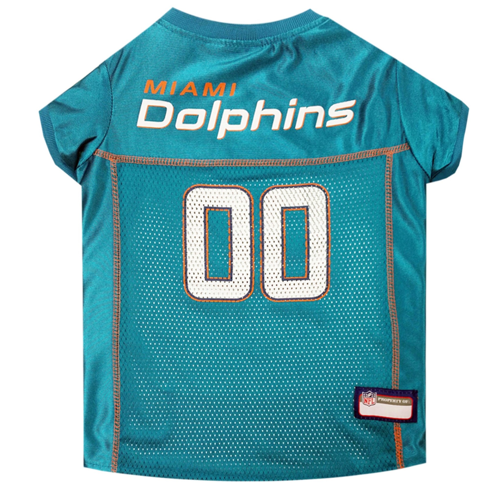 slide 1 of 1, Pets First Miami Dolphins NFL Mesh Pet Jersey, MED