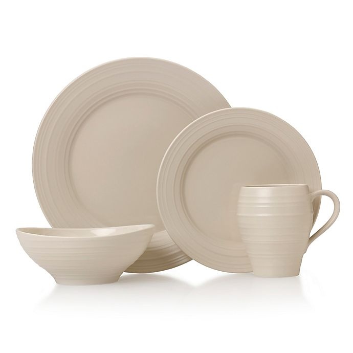 slide 1 of 1, Mikasa Swirl Place Setting - Cream, 4 ct