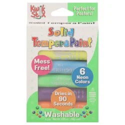 Kwik Stix Neon Colors Washable Solid Tempera Paint - 6 ea