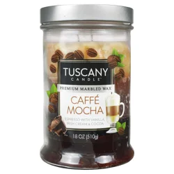 Tuscany Candle Cafe Mocha Triple Pour Glass Jar Candle