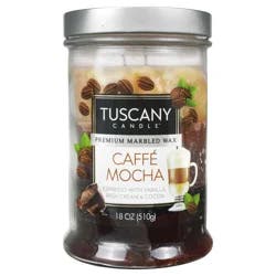 Tuscany Candle Cafe Mocha Triple Pour Glass Jar Candle