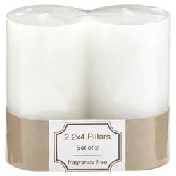 Tuscany Candle Unscented Flat Top Pillar 2.2"x4" Candle