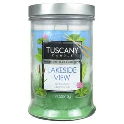Tuscany Candle Lakeside View Triple Pour Glass Jar Candle - Blue