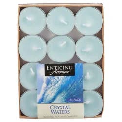Enticing Aromas Tea Light Candles, Crystal Waters