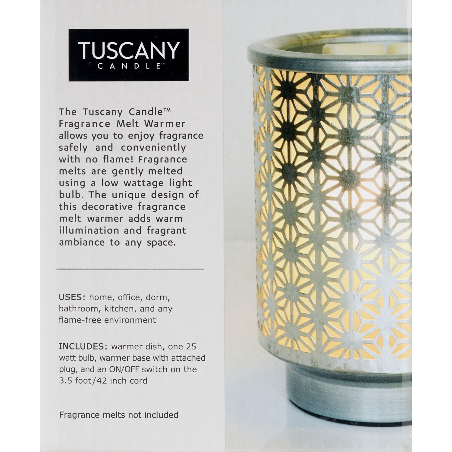 slide 5 of 6, Tuscany Candle Table Top Wax Warmer, Galvanized Metal, 1 ct