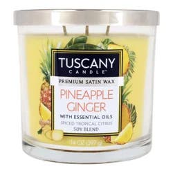 Tuscany Candle Soy Blend Scented Pineapple Ginger Candle 1 Each