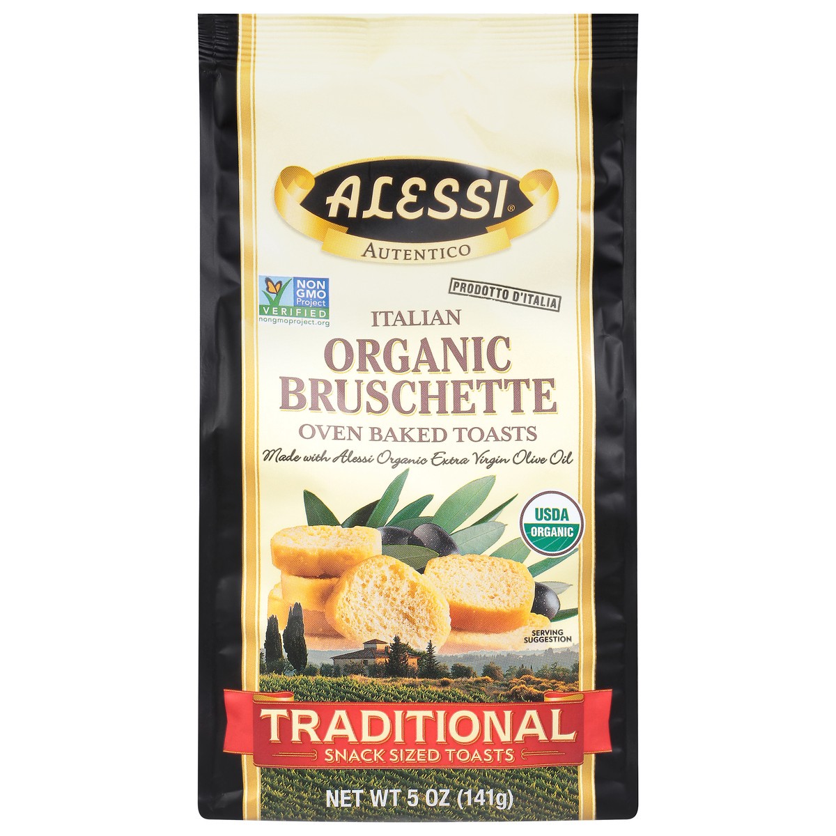 slide 1 of 14, Alessi Traditional Italian Organic Bruschette 5 oz, 5 oz