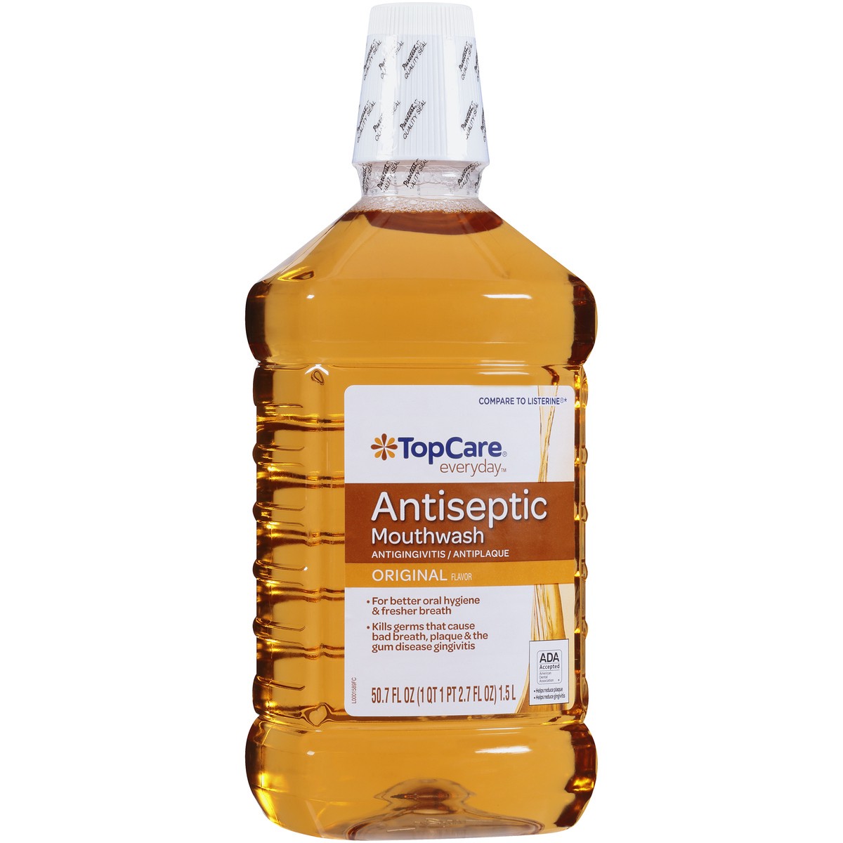 slide 8 of 8, TopCare Antigingivitis / Antiplaque Antiseptic Mouthwash, Original, 50.7 fl oz