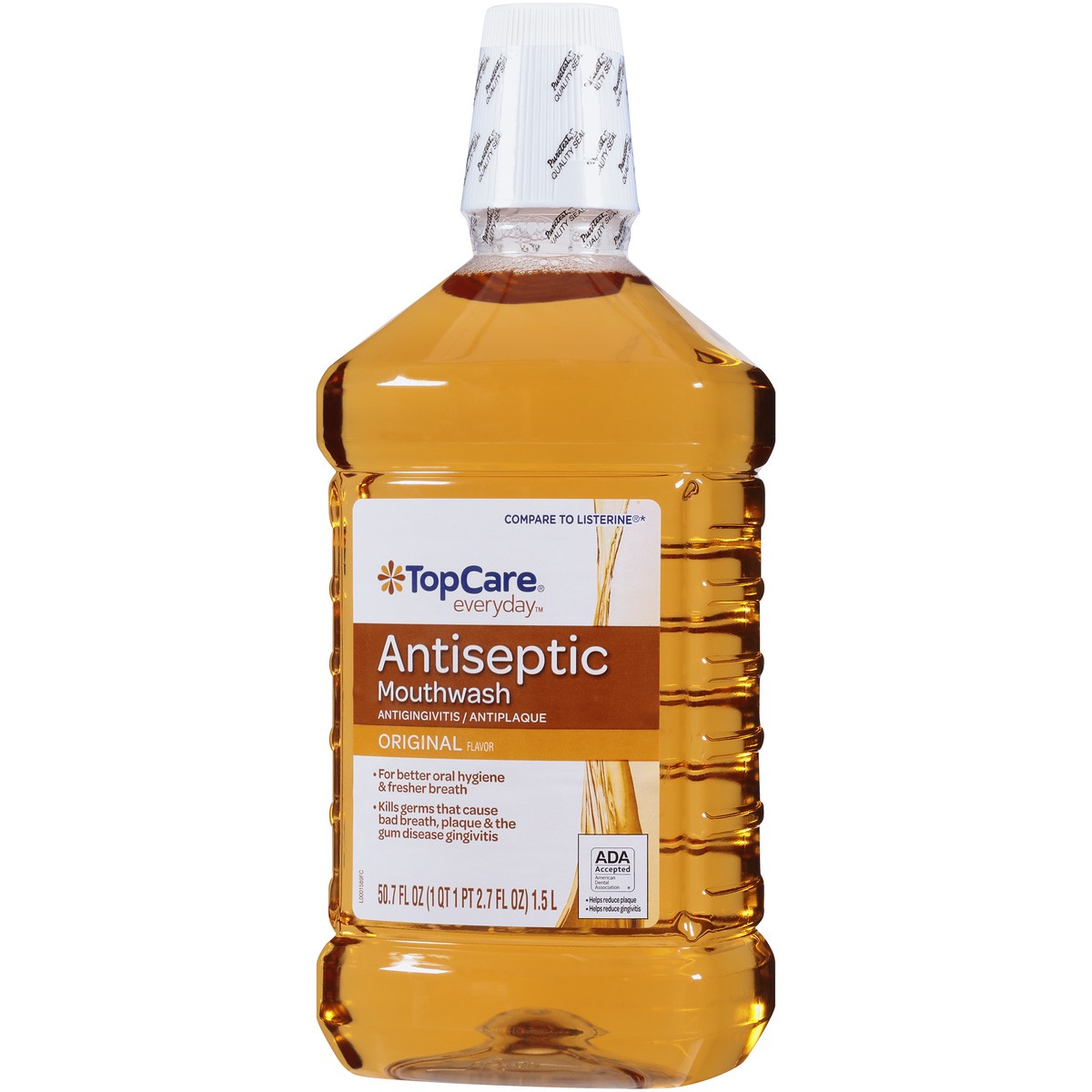 slide 5 of 8, TopCare Antigingivitis / Antiplaque Antiseptic Mouthwash, Original, 50.7 fl oz