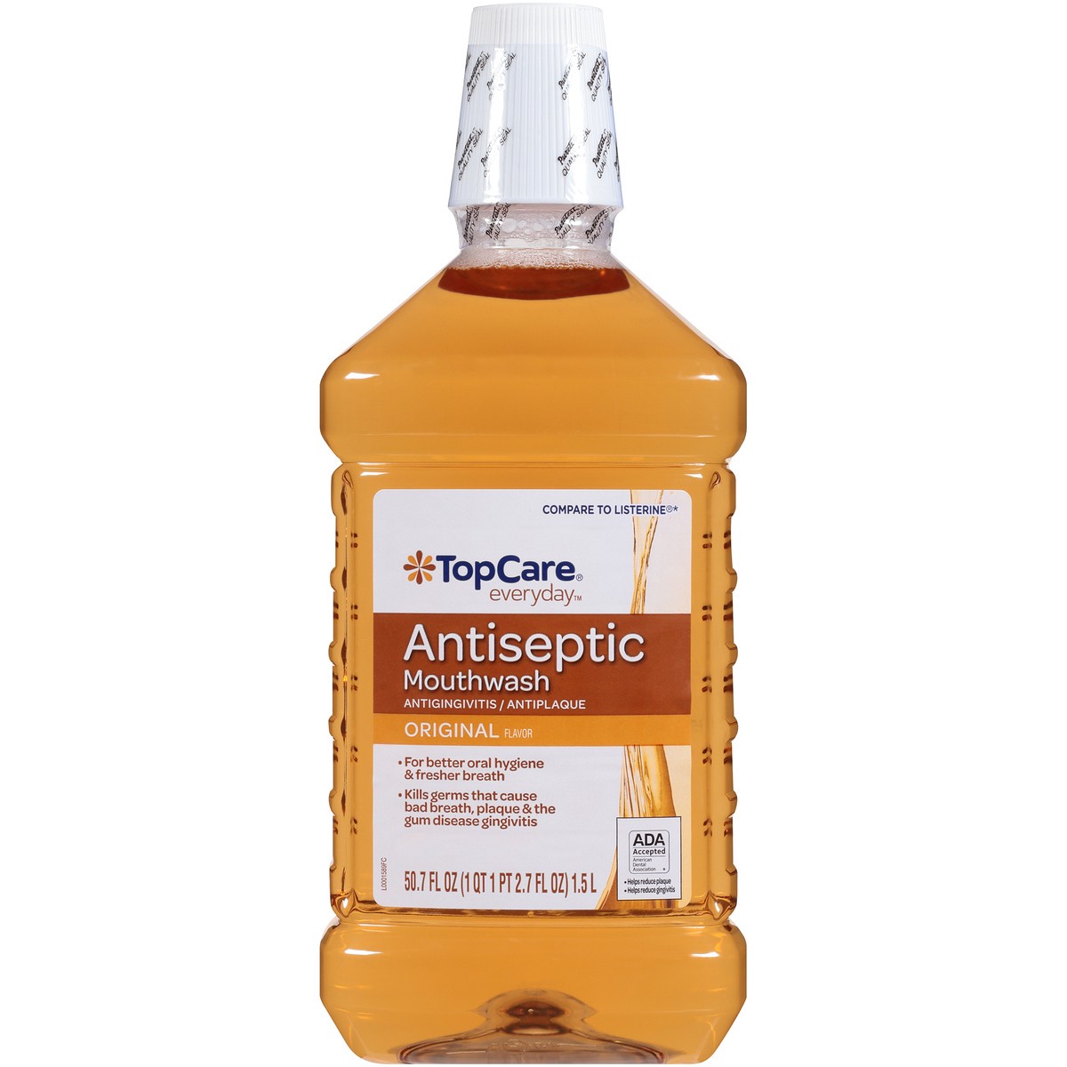 slide 1 of 8, TopCare Antigingivitis / Antiplaque Antiseptic Mouthwash, Original, 50.7 fl oz