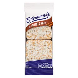 Entenmann's Crumb Cakes, 2 count, Brown Sugar and Cinnamon Coffee Snack Cakes, 3.85 oz Bag