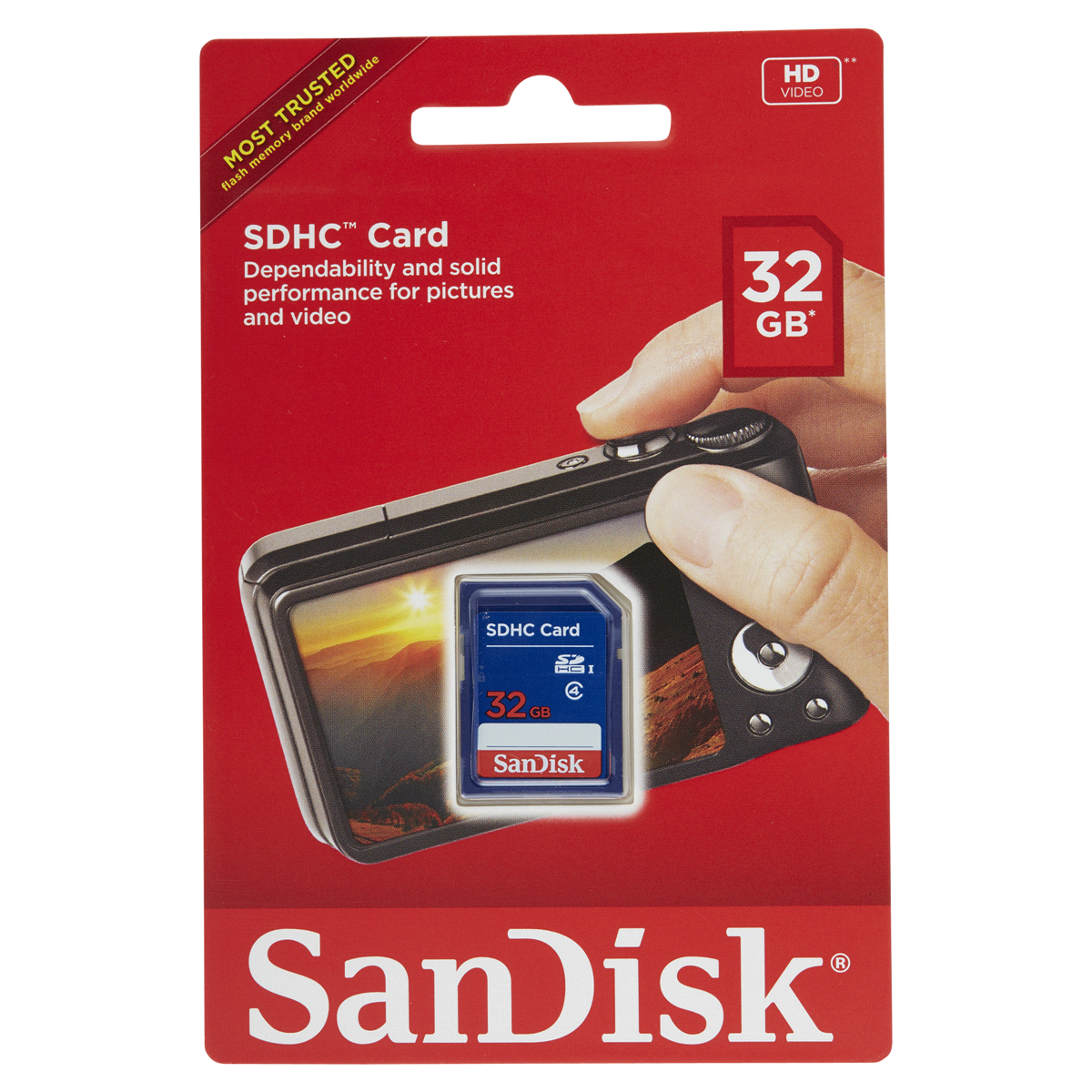 slide 1 of 1, SanDisk Standard SDHC Flash Memory Card - 32GB, 1 ct