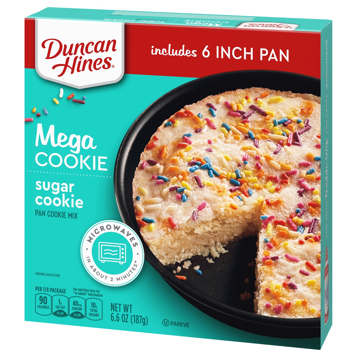 slide 3 of 10, Duncan Hines Mega Cookie Sugar Cookie, 6.6 oz